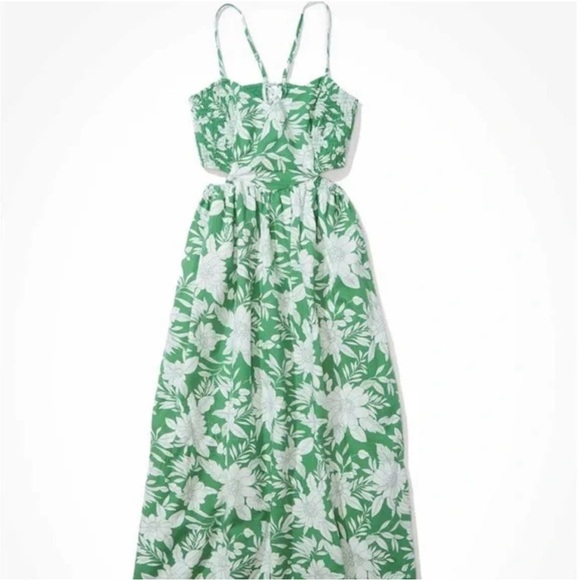 American Eagle Outfitters Green Floral Dress - Picture 3 of 10